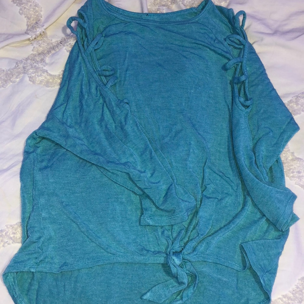 Teal long sleeve shirt